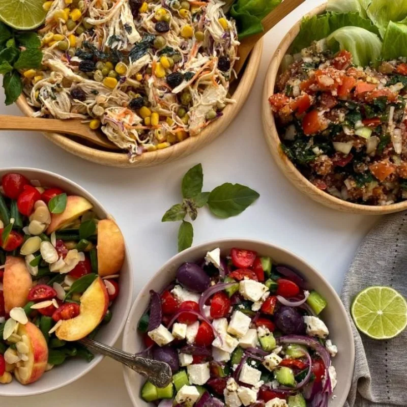 Varierade fräscha sallader